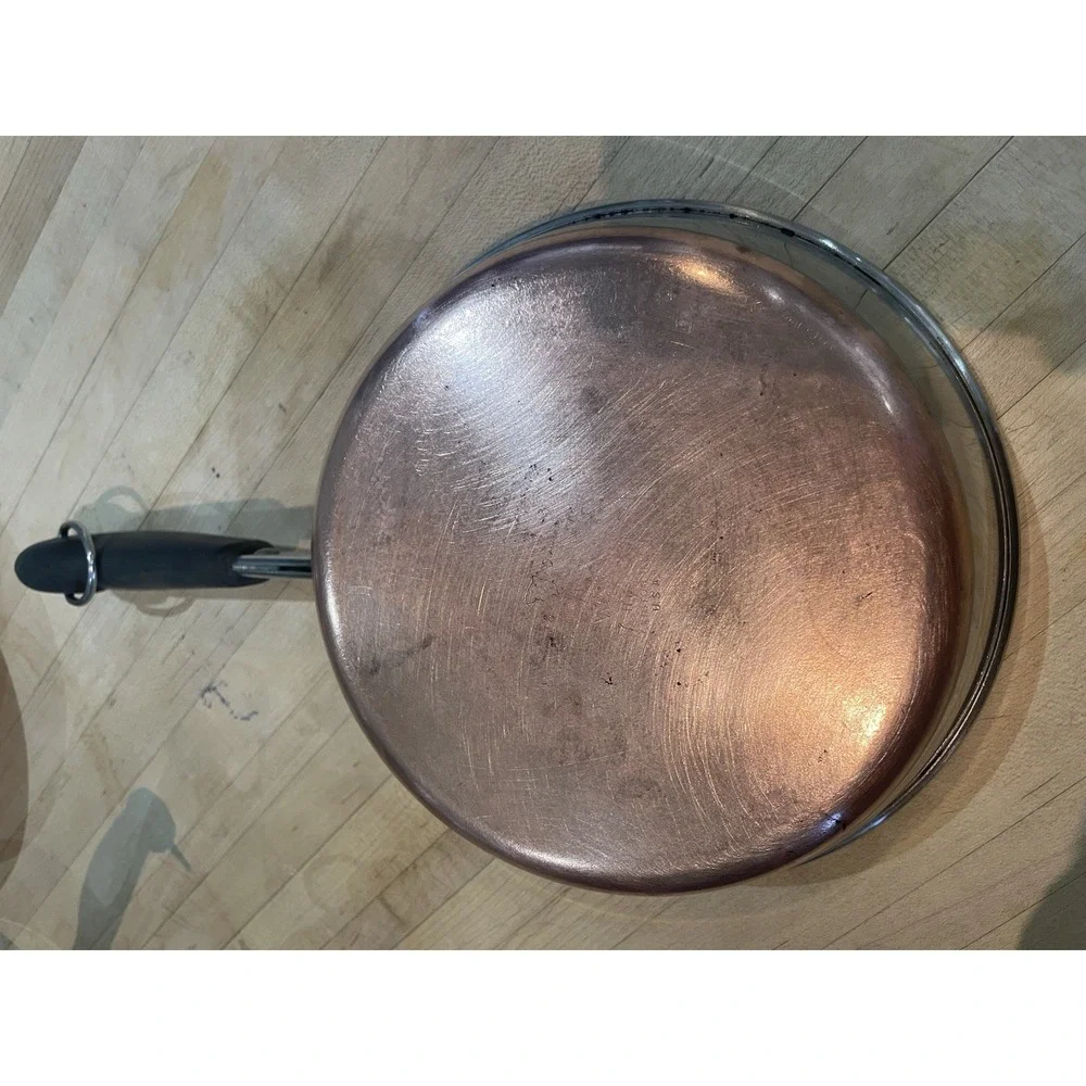 REVERE WARE 7-inch STAINLESS STEEL SKILLET & LID Made in Clinton, Illinois